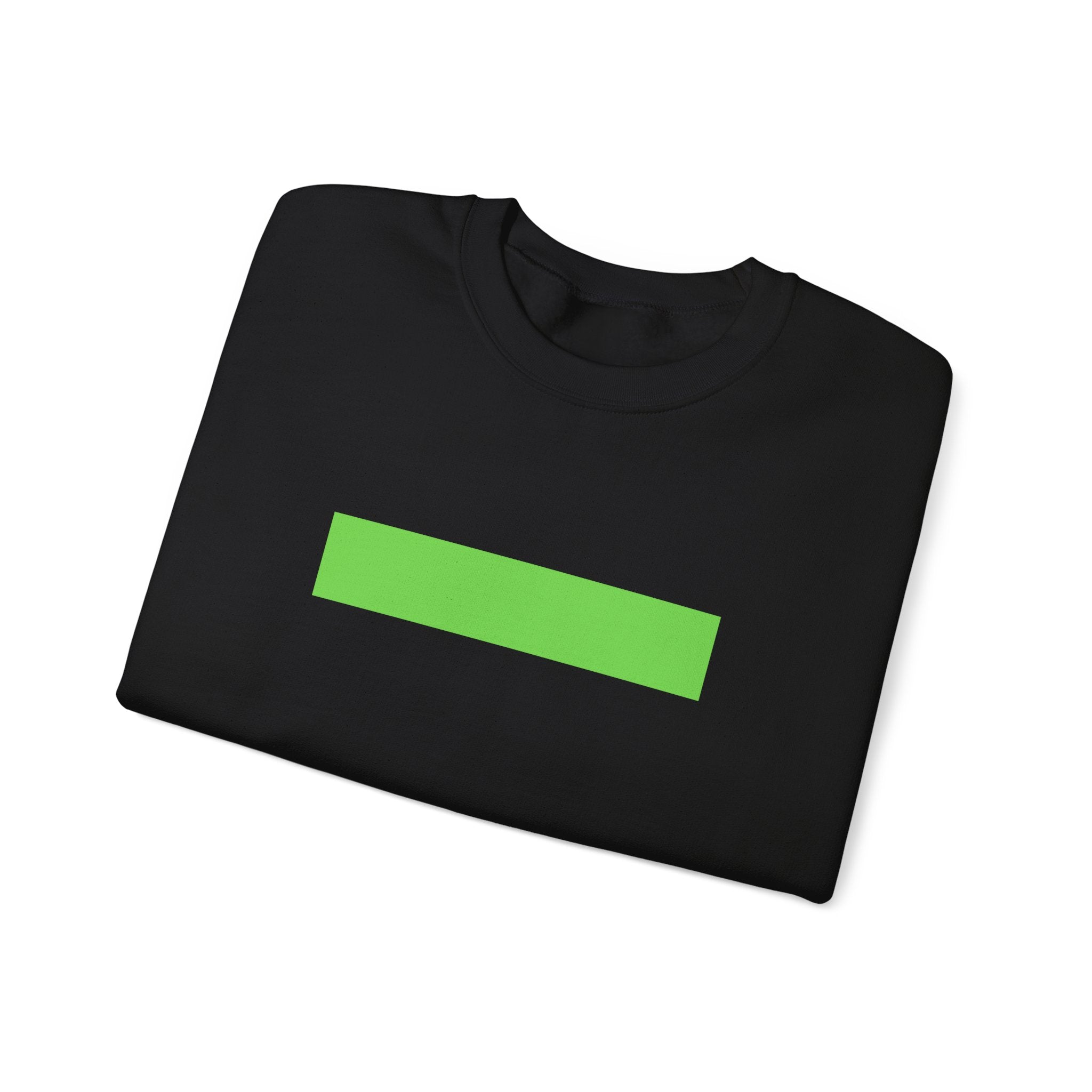 Crewneck Sweatshirt — Minimal Green Bar Graphic