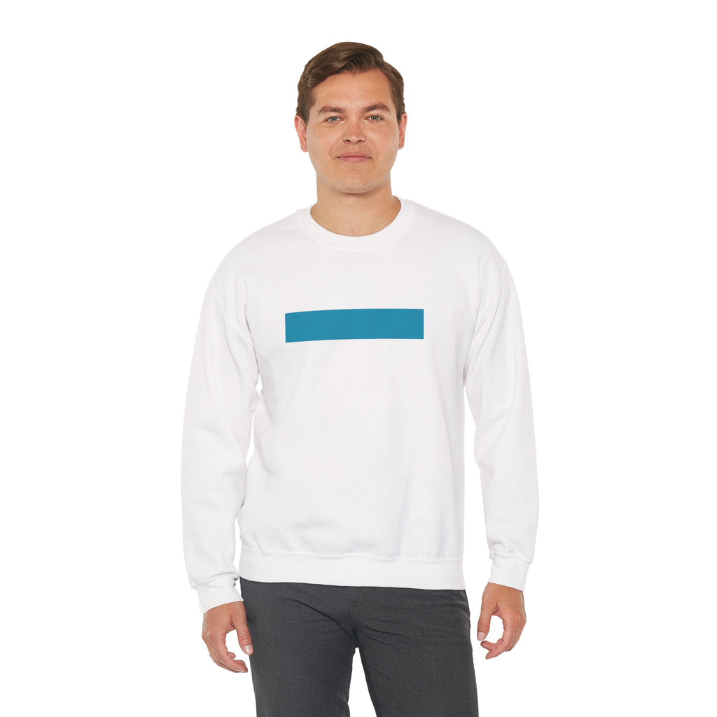 Minimal Blue Bar Crewneck Sweatshirt