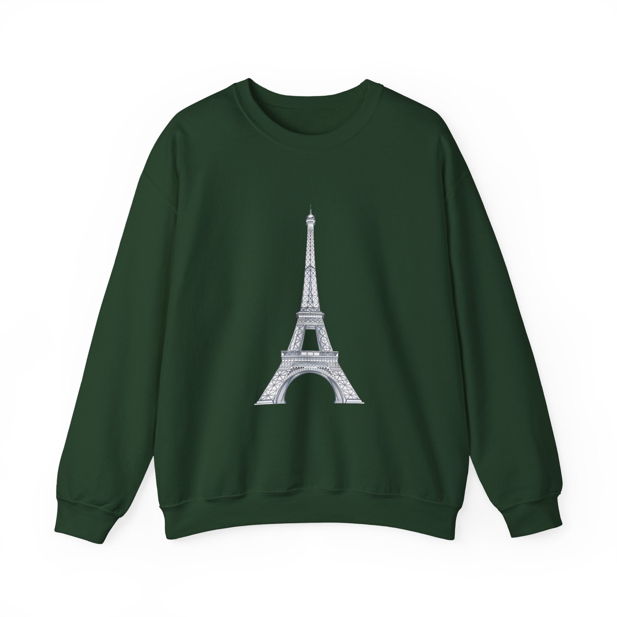 Eiffel Tower Graphic Crewneck Sweatshirt – Paris Skyline Pullover