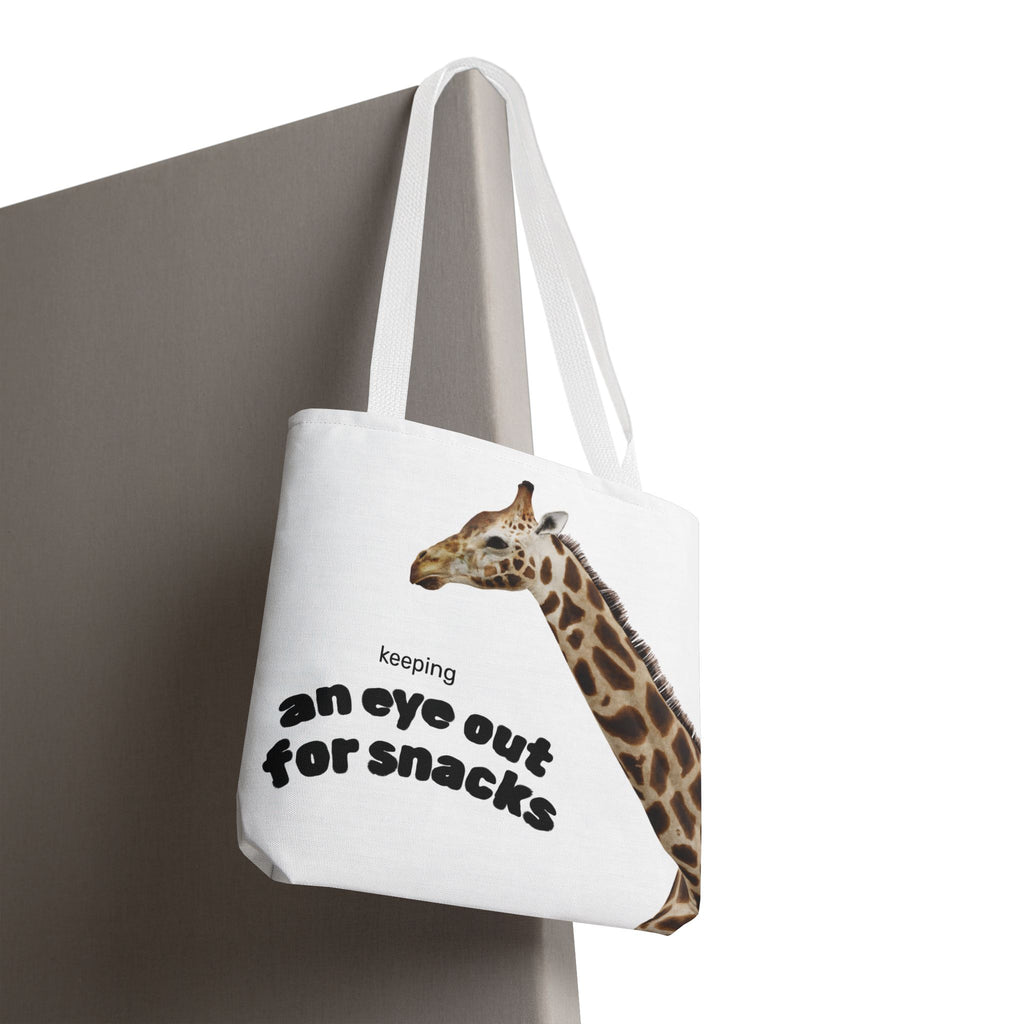 Giraffe Snack Tote Bag - Fun AOP Design for Animal Lovers