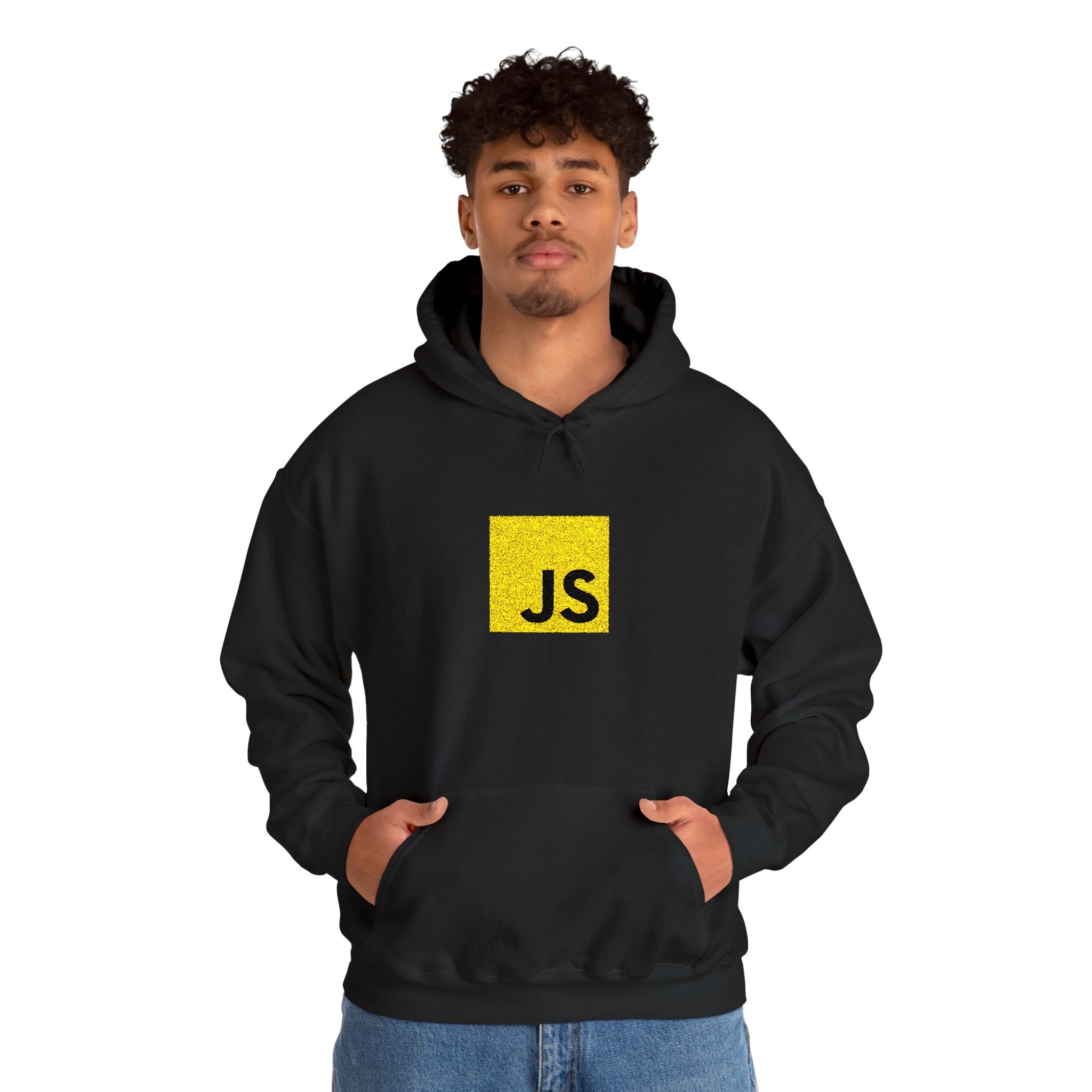 Java Script Glitter Hooded Sweatshirt - Unisex Heavy Blend™