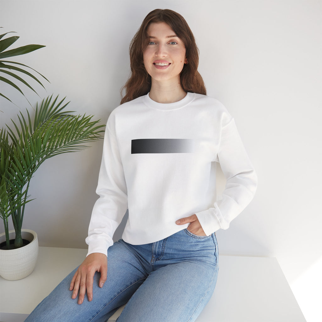 Minimal Gradient Stripe Sweatshirt — Modern Neutral Crewneck