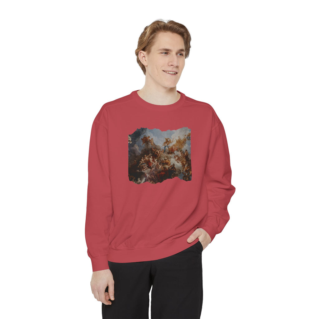 Michael Angelo's painting on top of the Palace of Versailles - Artistic Unisex Garment-Dyed Sweatshirt
