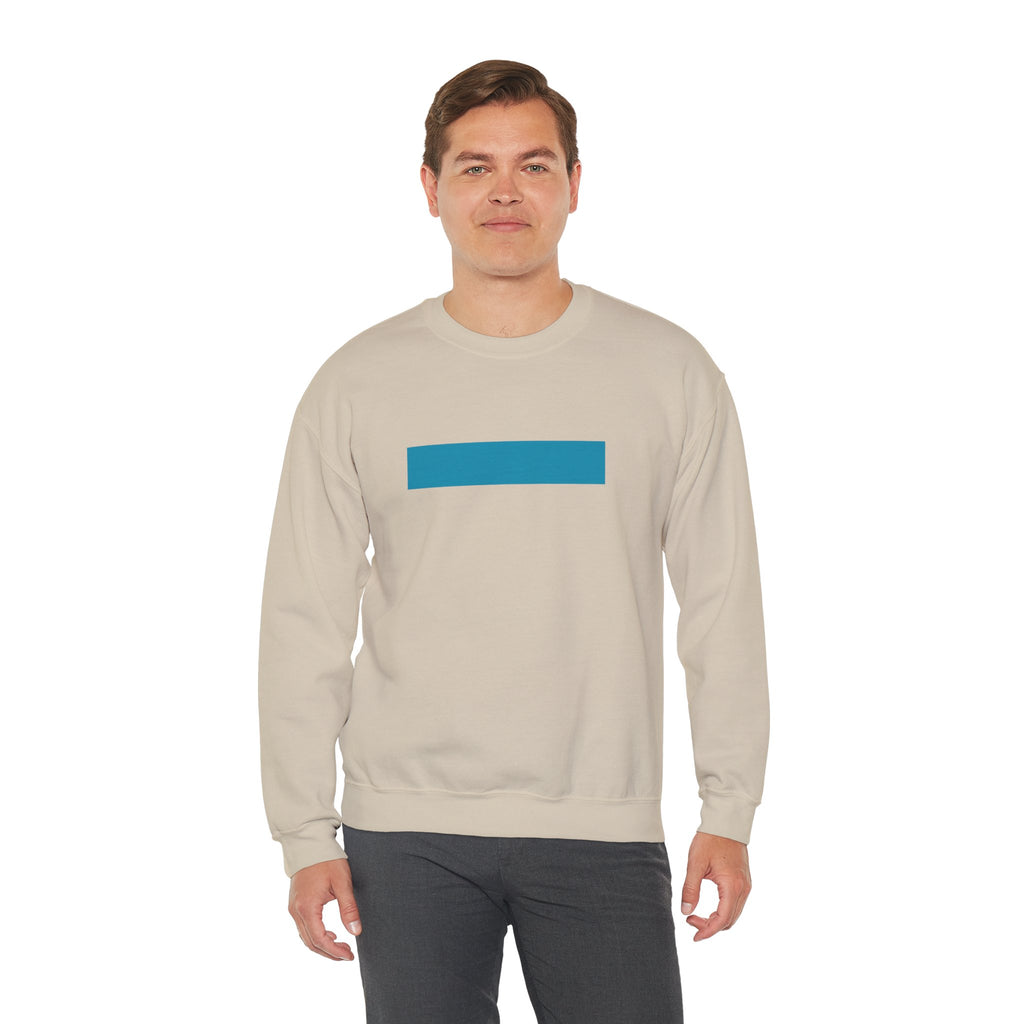 Minimal Blue Bar Crewneck Sweatshirt