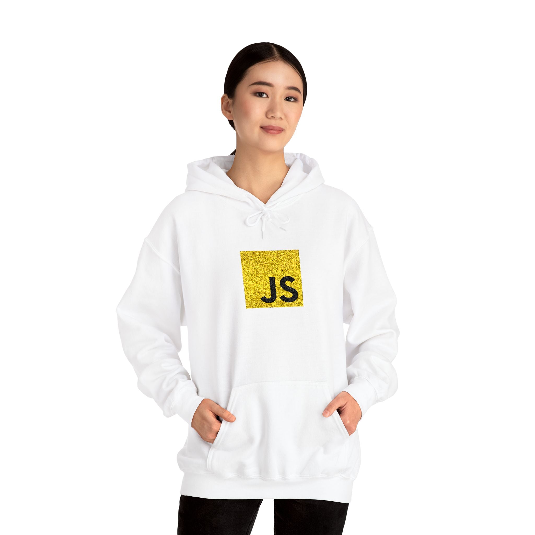 Java Script Glitter Hooded Sweatshirt - Unisex Heavy Blend™