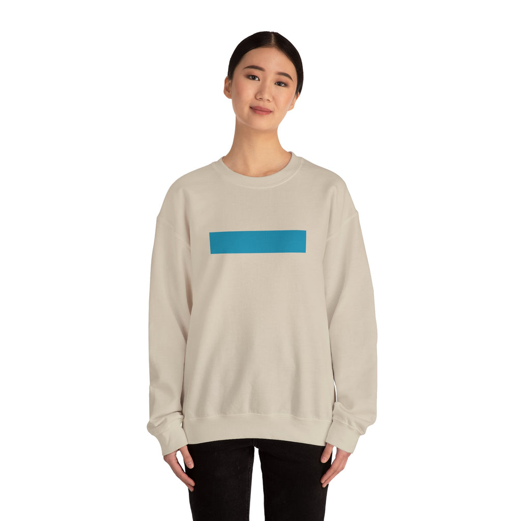 Minimal Blue Bar Crewneck Sweatshirt