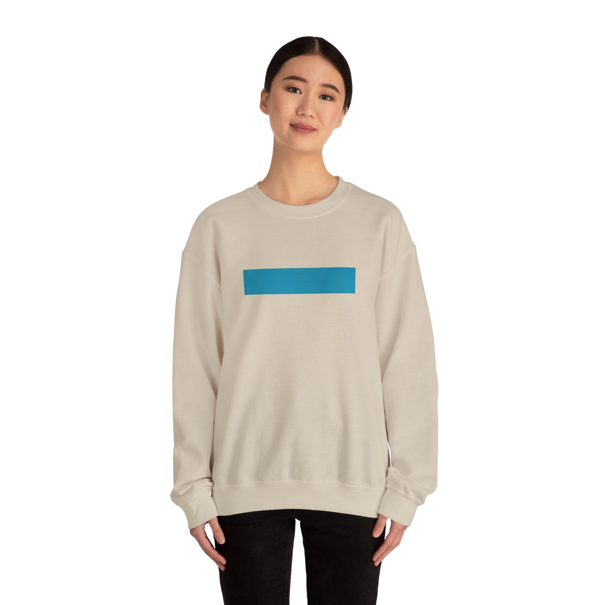 Minimal Blue Bar Crewneck Sweatshirt