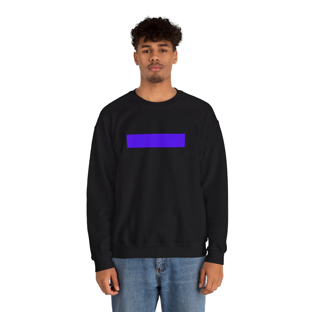 Minimal Purple Bar Crewneck Sweatshirt