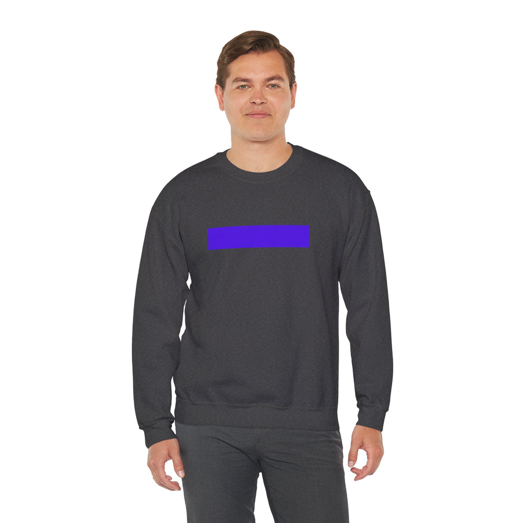 Minimal Purple Bar Crewneck Sweatshirt