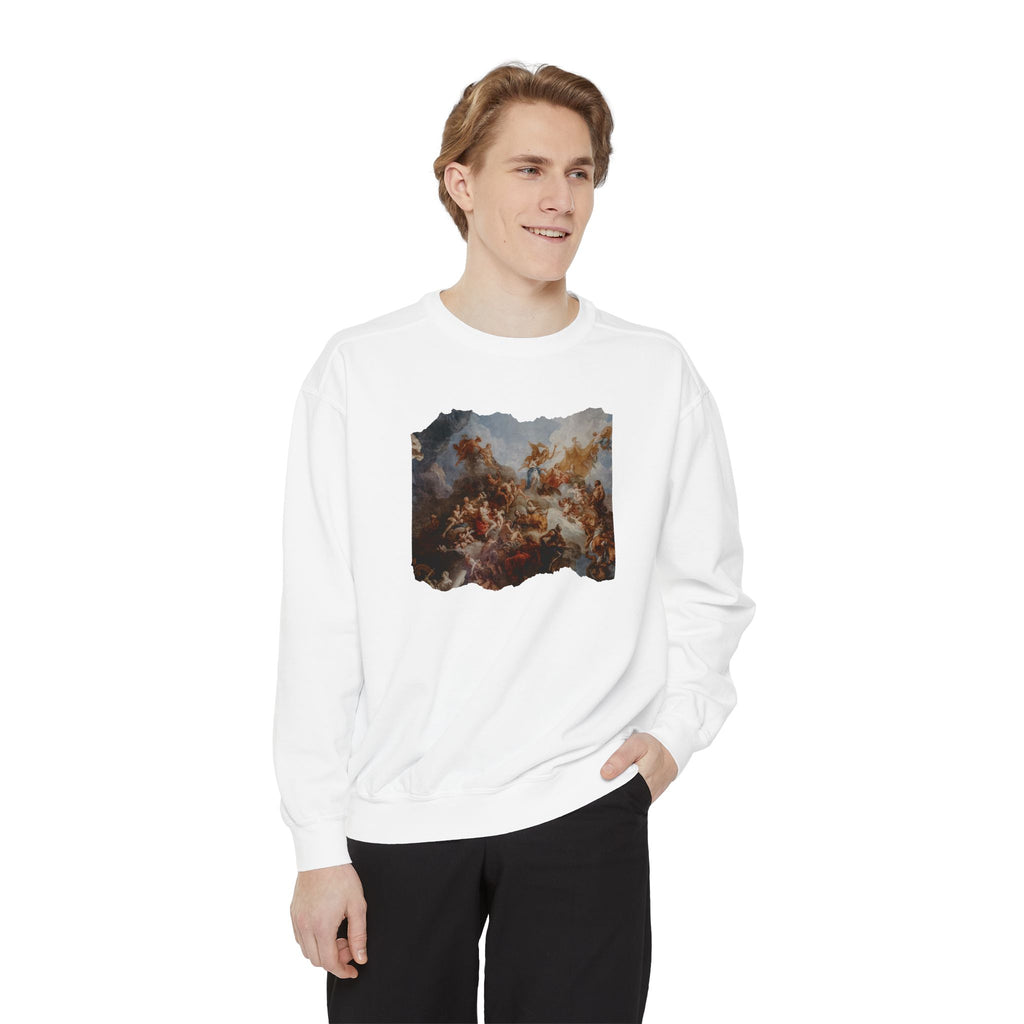 Michael Angelo's painting on top of the Palace of Versailles - Artistic Unisex Garment-Dyed Sweatshirt