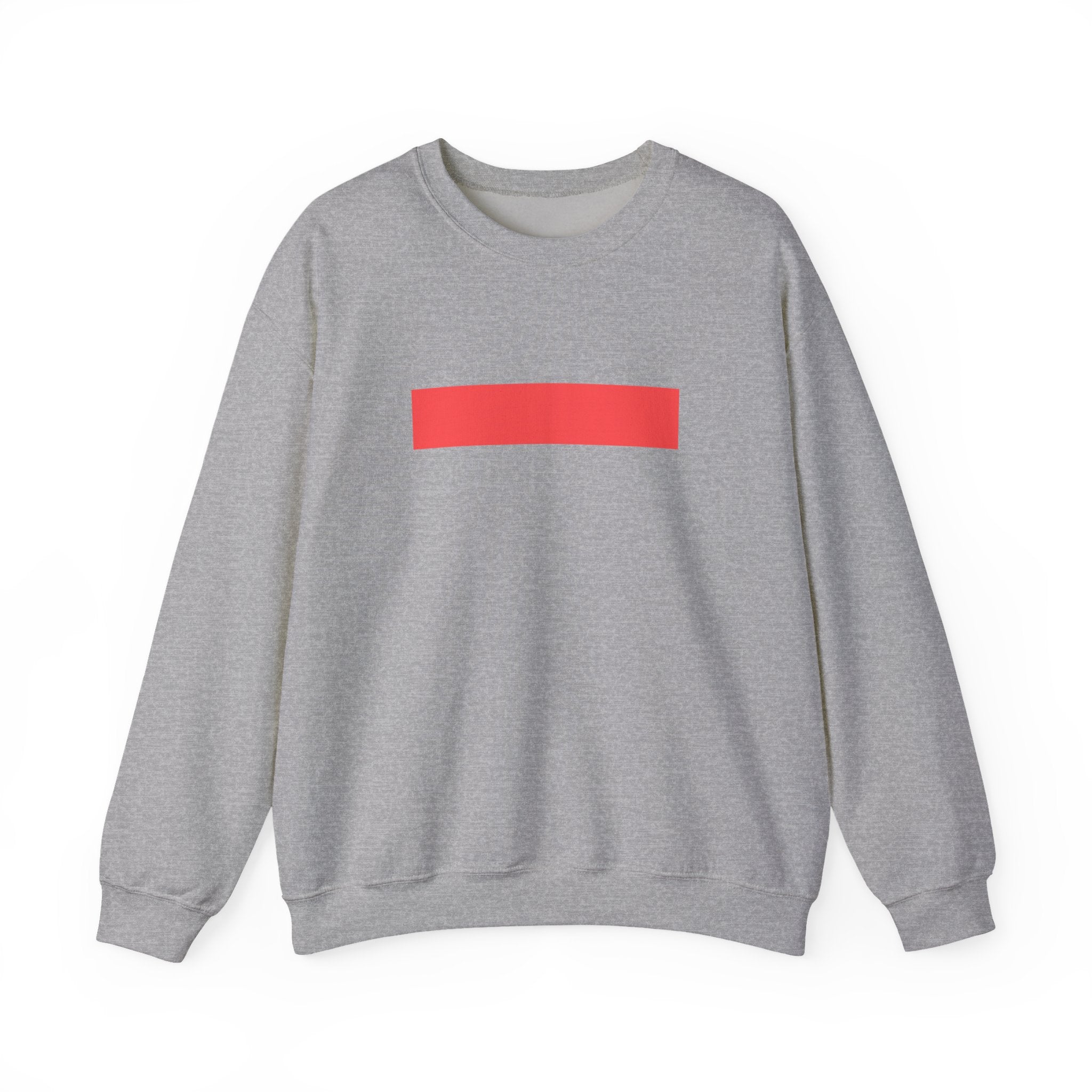 Minimal Red Bar Crewneck Sweatshirt
