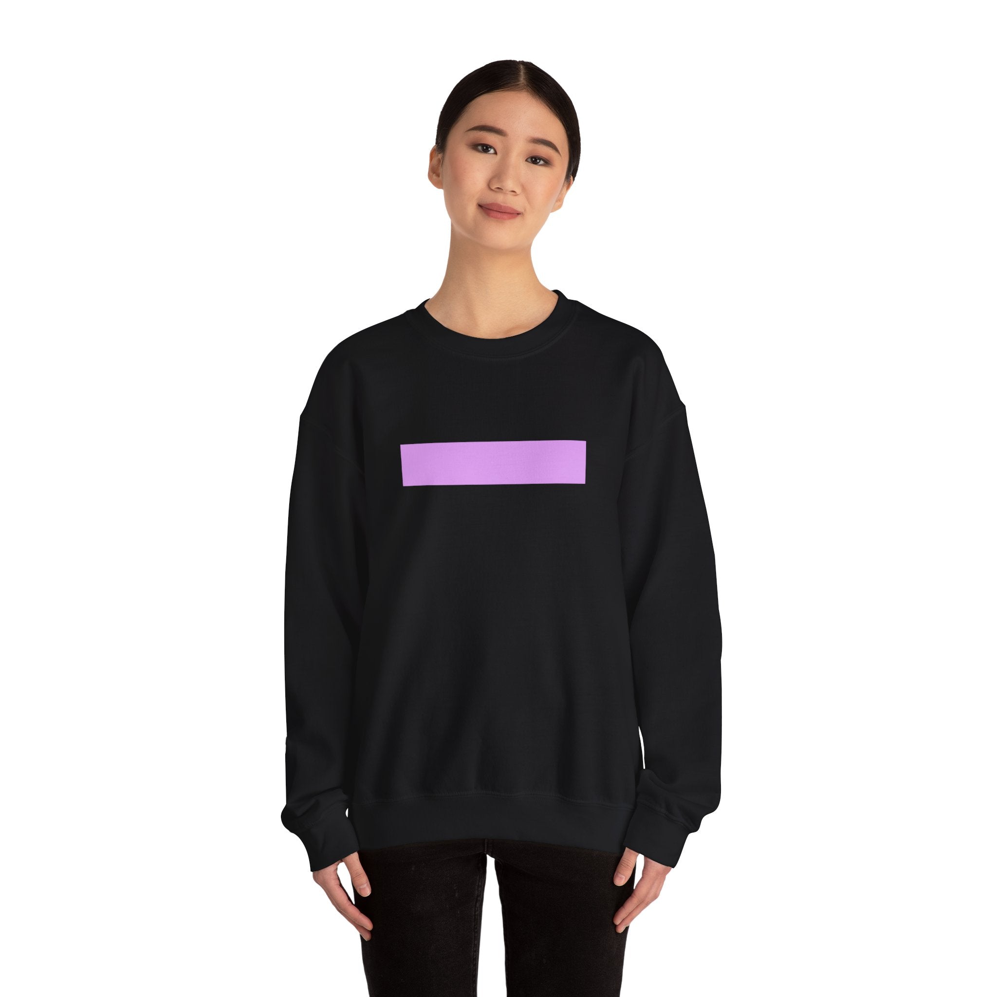 Minimal Lavender Bar Crewneck Sweatshirt
