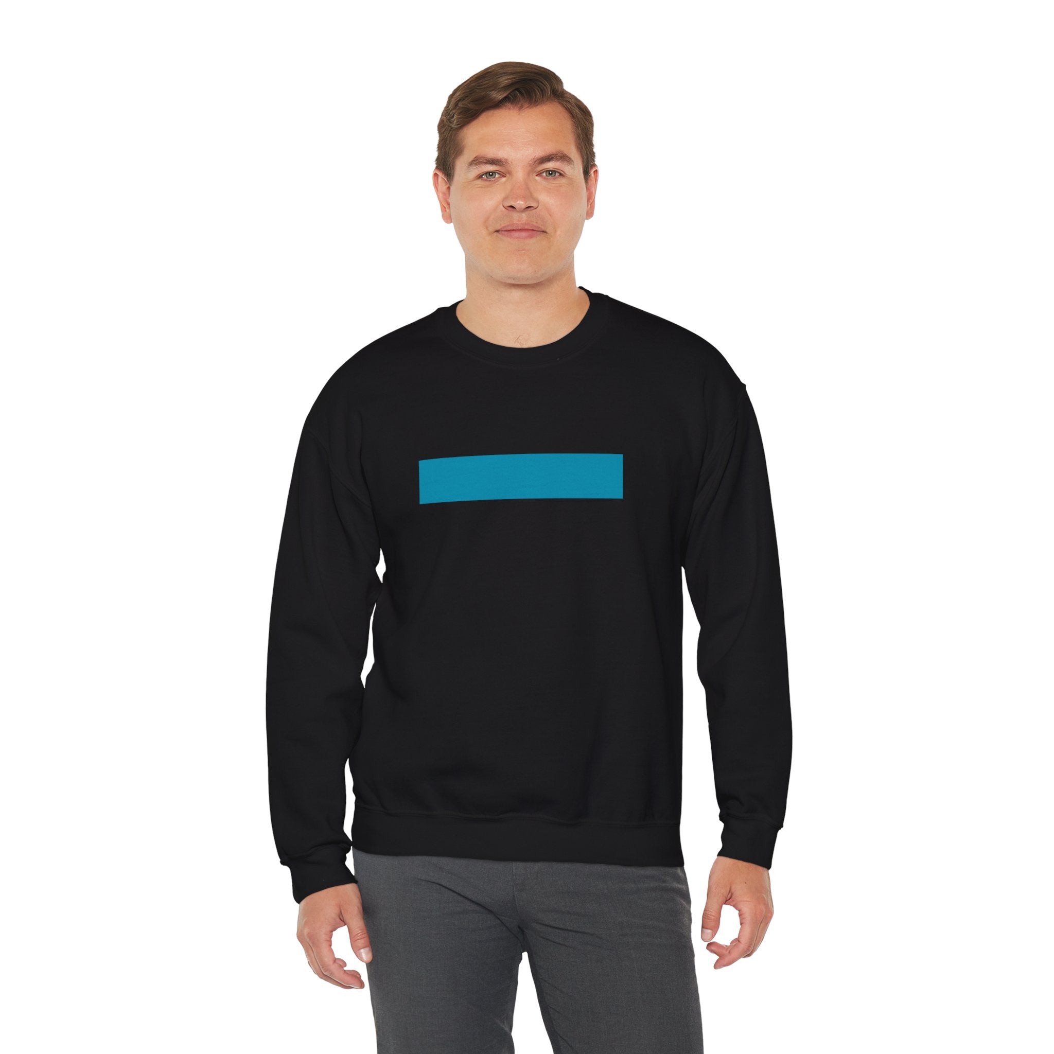 Minimal Blue Bar Crewneck Sweatshirt