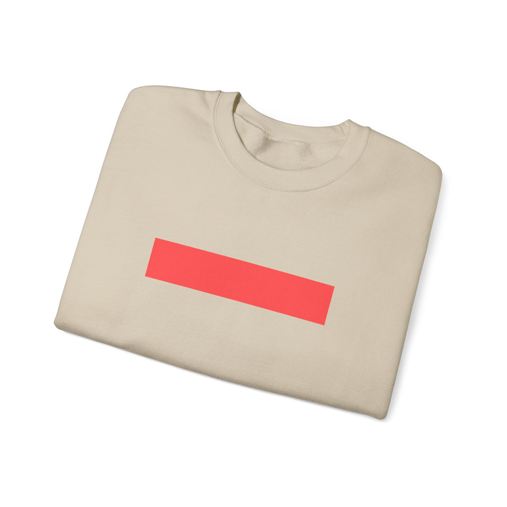 Minimal Red Bar Crewneck Sweatshirt