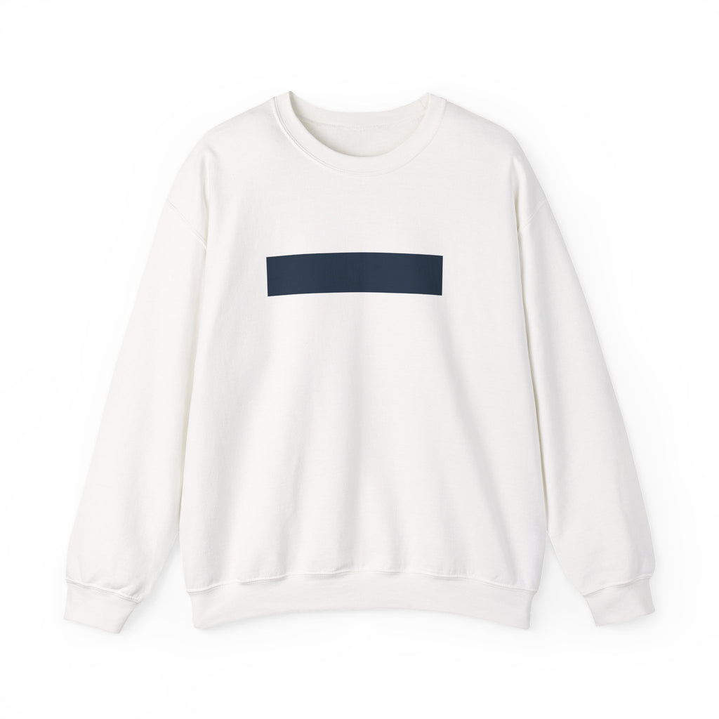 Minimalist Navy Bar Crewneck Sweatshirt