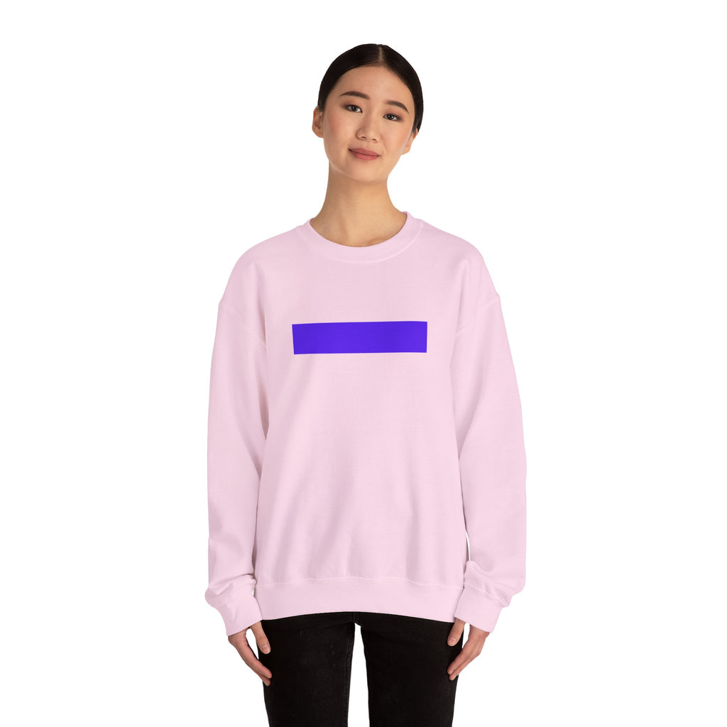 Minimal Purple Bar Crewneck Sweatshirt