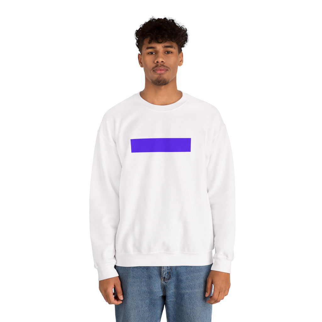 Minimal Purple Bar Crewneck Sweatshirt