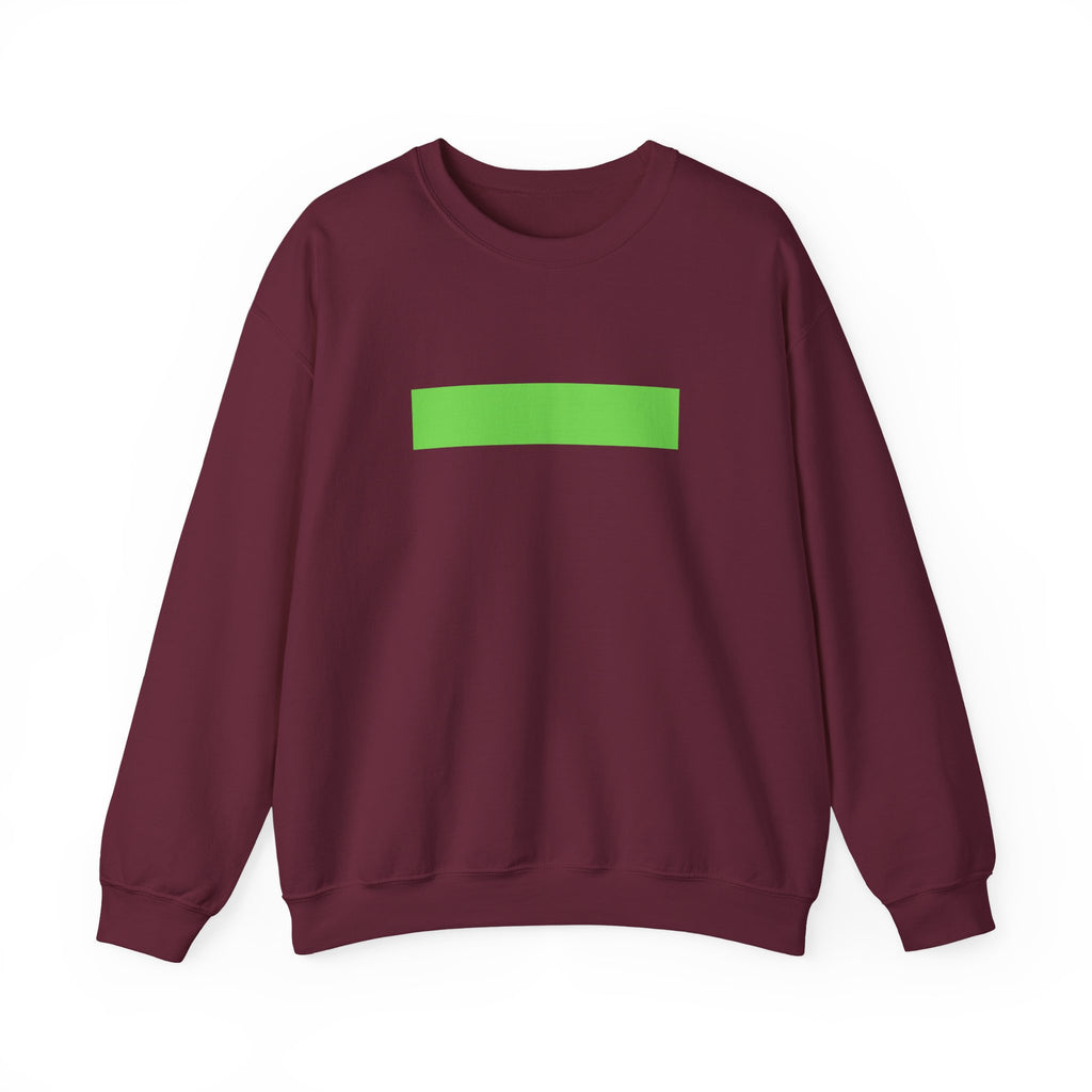Crewneck Sweatshirt — Minimal Green Bar Graphic