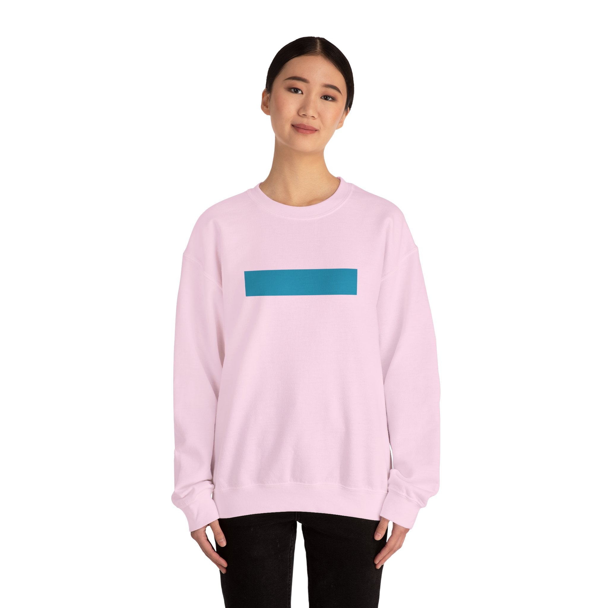 Minimal Blue Bar Crewneck Sweatshirt