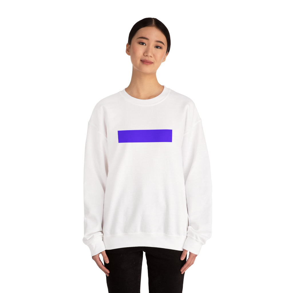 Minimal Purple Bar Crewneck Sweatshirt