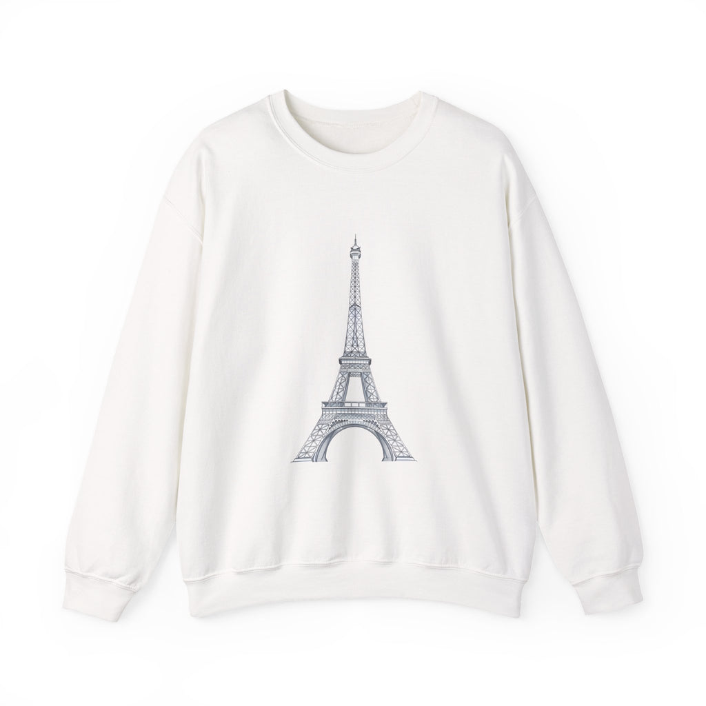 Eiffel Tower Graphic Crewneck Sweatshirt – Paris Skyline Pullover