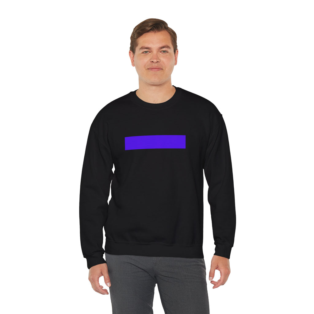 Minimal Purple Bar Crewneck Sweatshirt