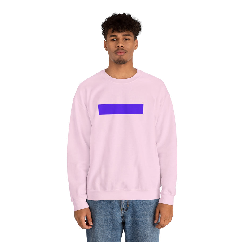 Minimal Purple Bar Crewneck Sweatshirt