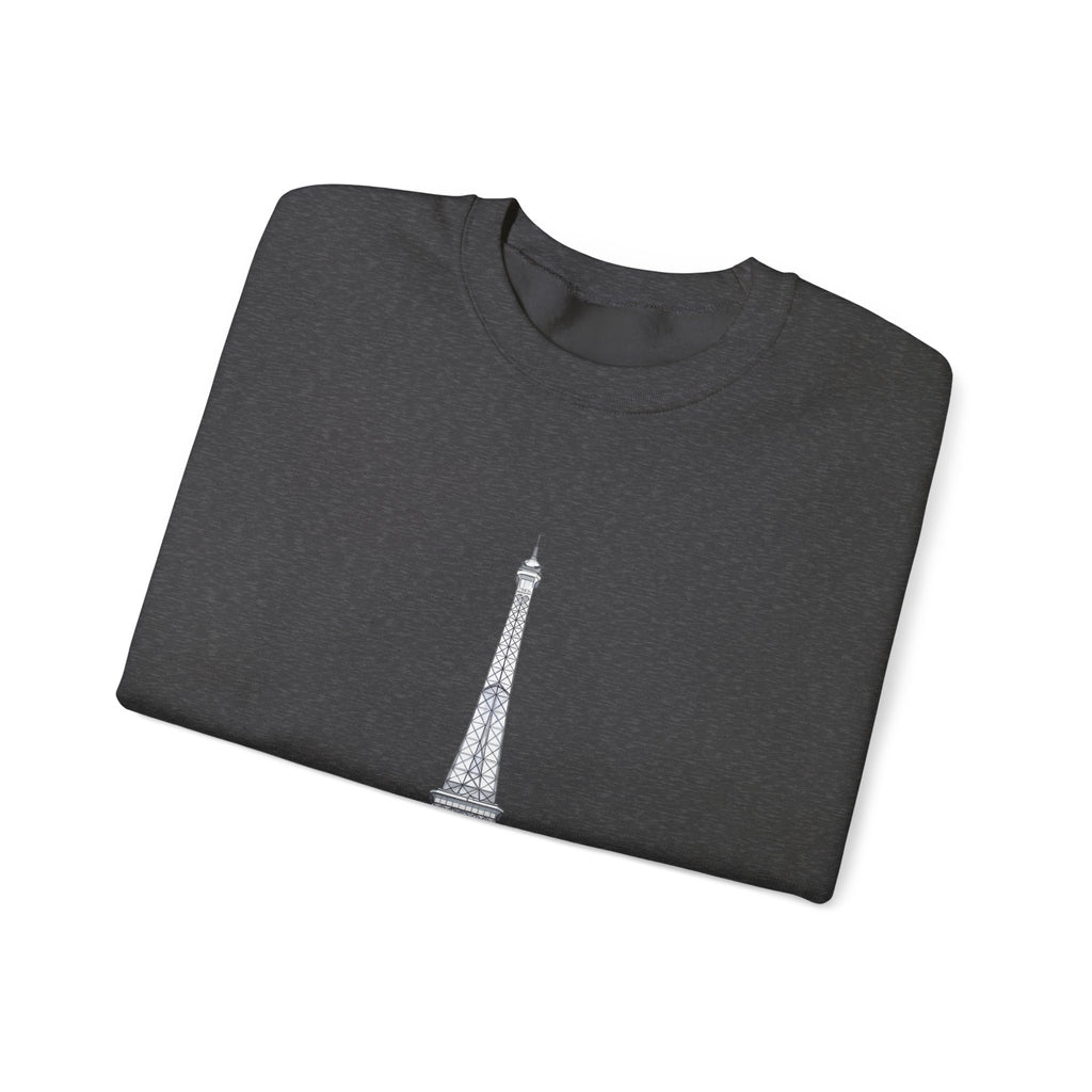 Eiffel Tower Graphic Crewneck Sweatshirt – Paris Skyline Pullover