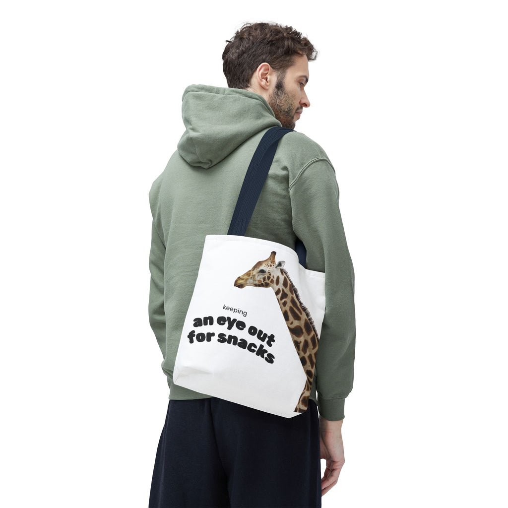 Giraffe Snack Tote Bag - Fun AOP Design for Animal Lovers