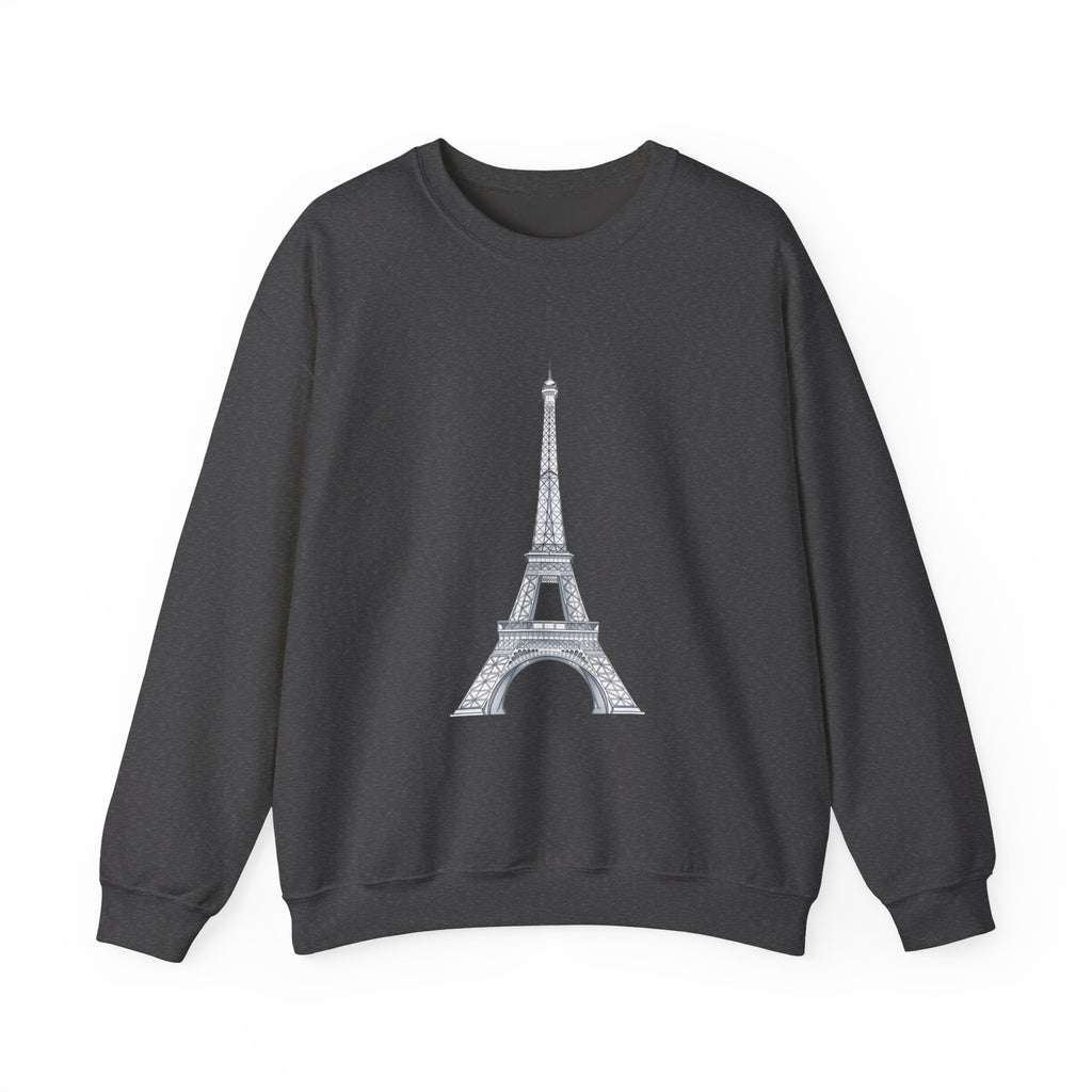 Eiffel Tower Graphic Crewneck Sweatshirt – Paris Skyline Pullover