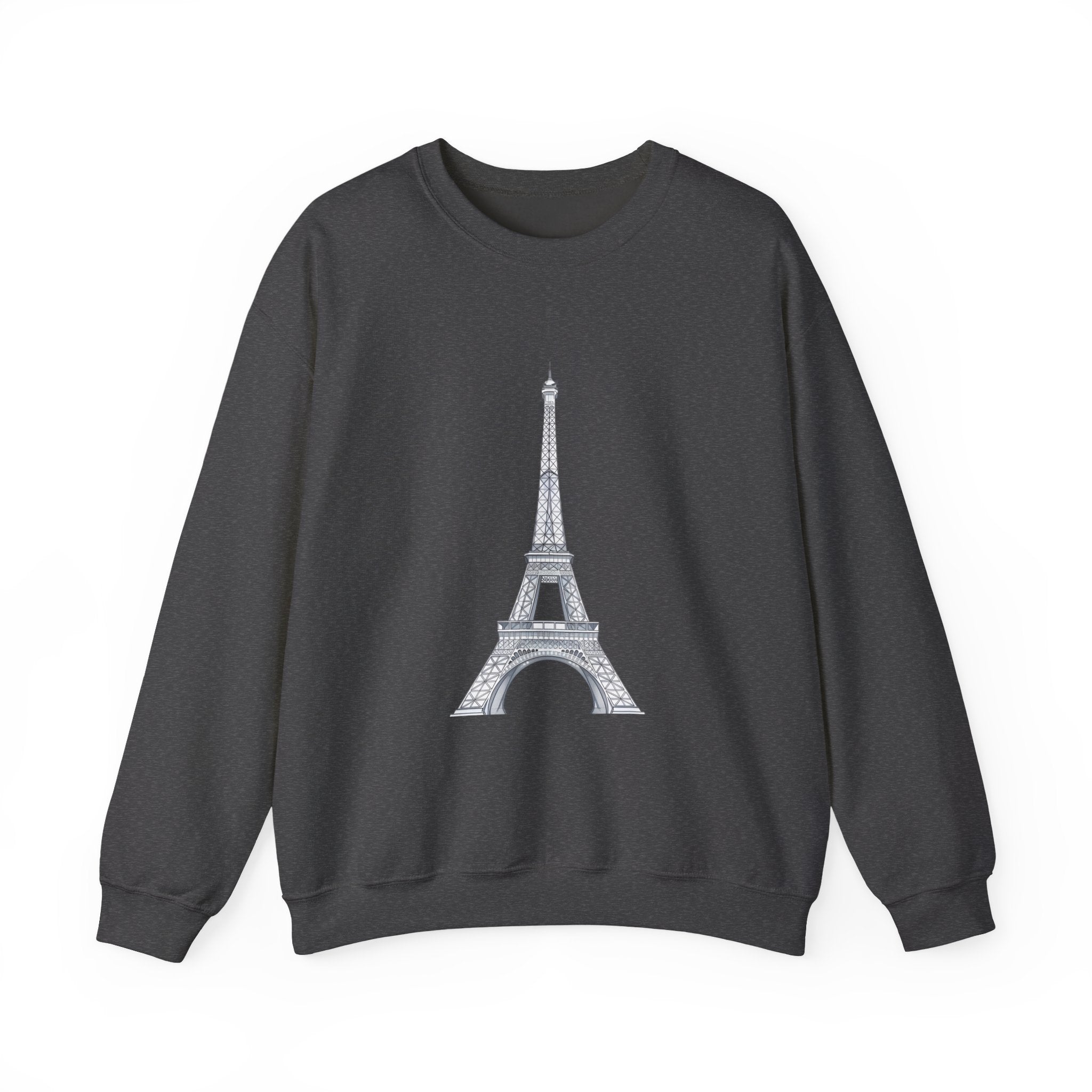 Eiffel Tower Graphic Crewneck Sweatshirt – Paris Skyline Pullover