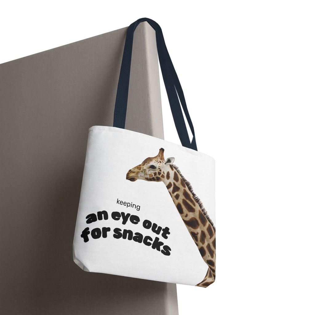 Giraffe Snack Tote Bag - Fun AOP Design for Animal Lovers