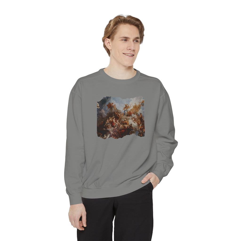 Michael Angelo's painting on top of the Palace of Versailles - Artistic Unisex Garment-Dyed Sweatshirt