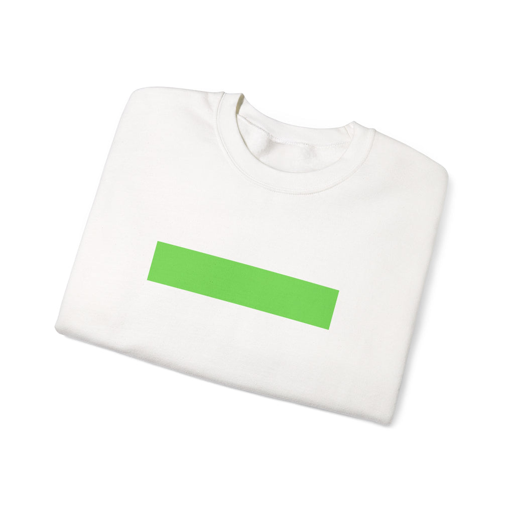 Crewneck Sweatshirt — Minimal Green Bar Graphic