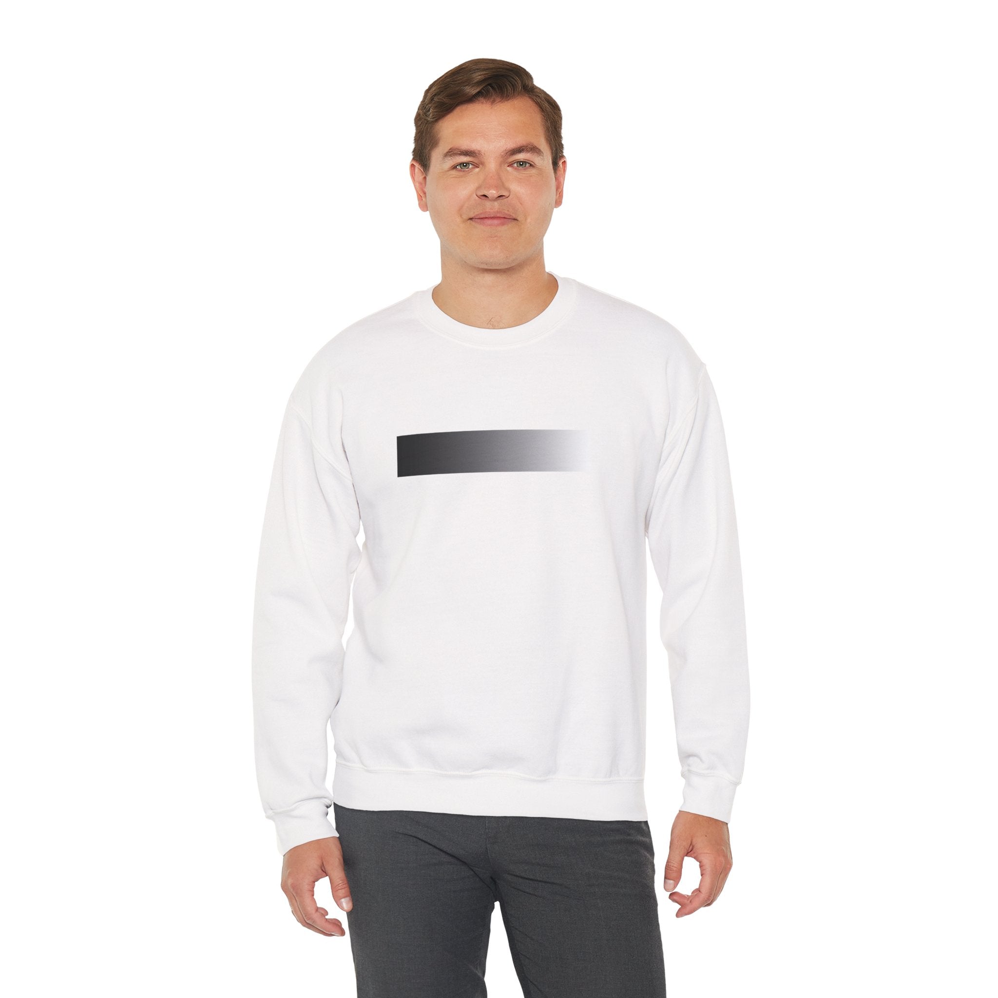 Minimal Gradient Stripe Sweatshirt — Modern Neutral Crewneck