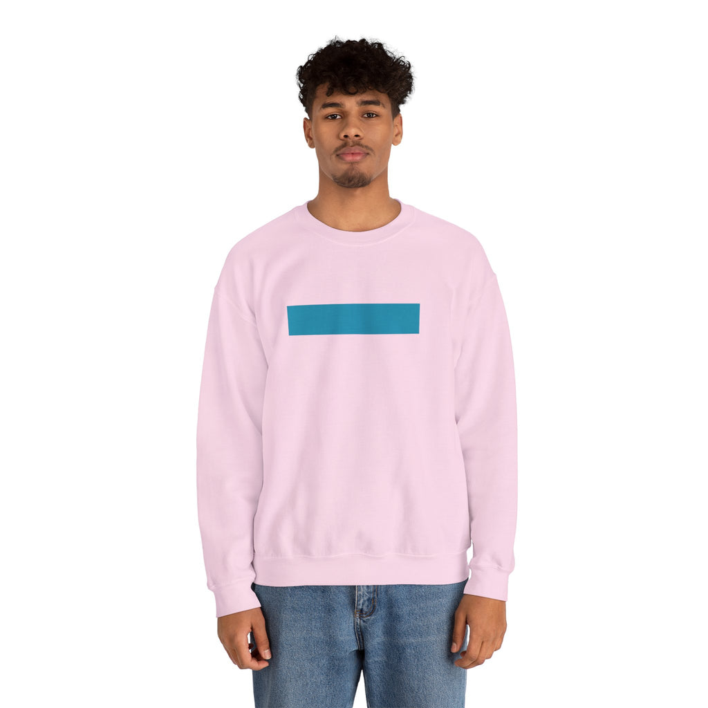 Minimal Blue Bar Crewneck Sweatshirt