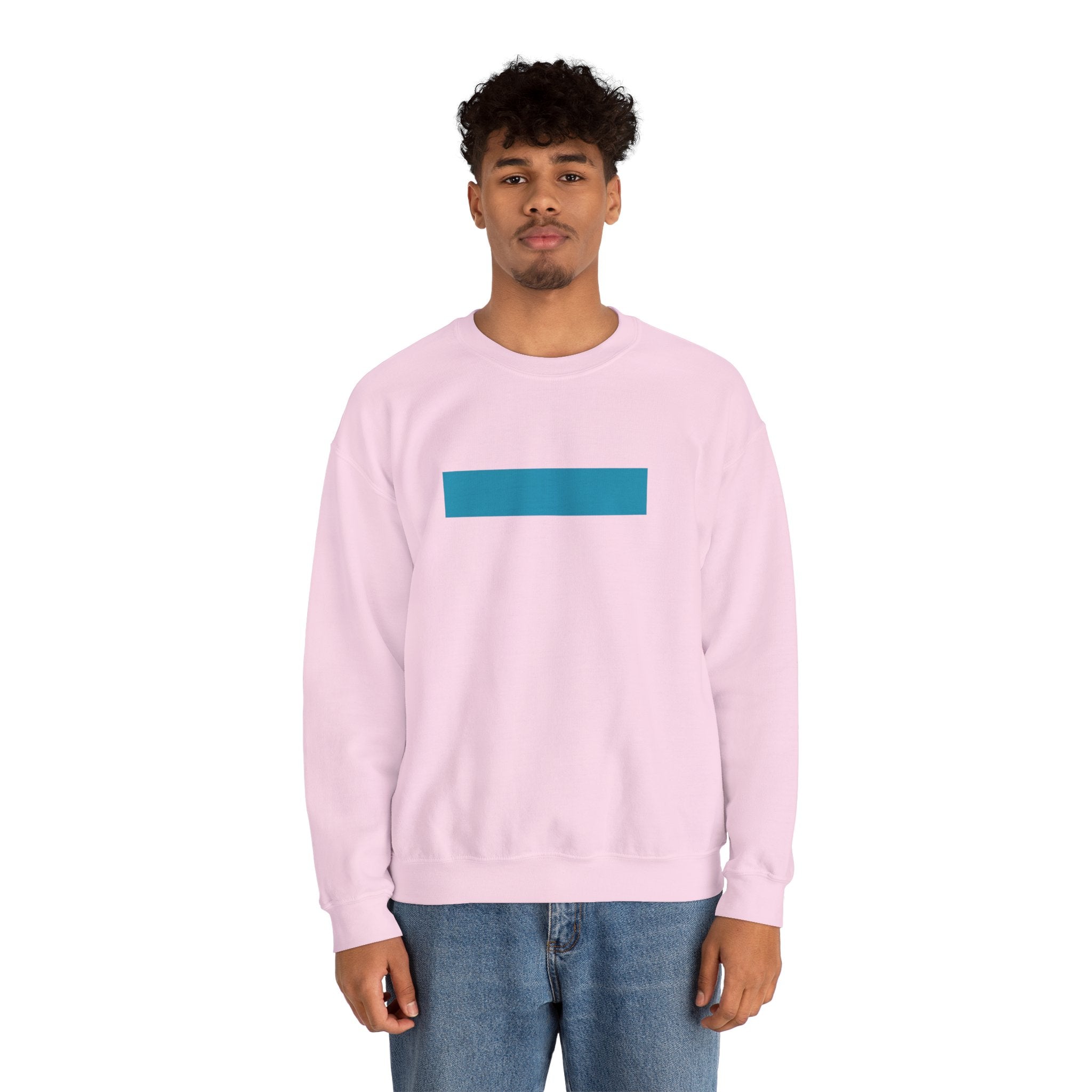Minimal Blue Bar Crewneck Sweatshirt