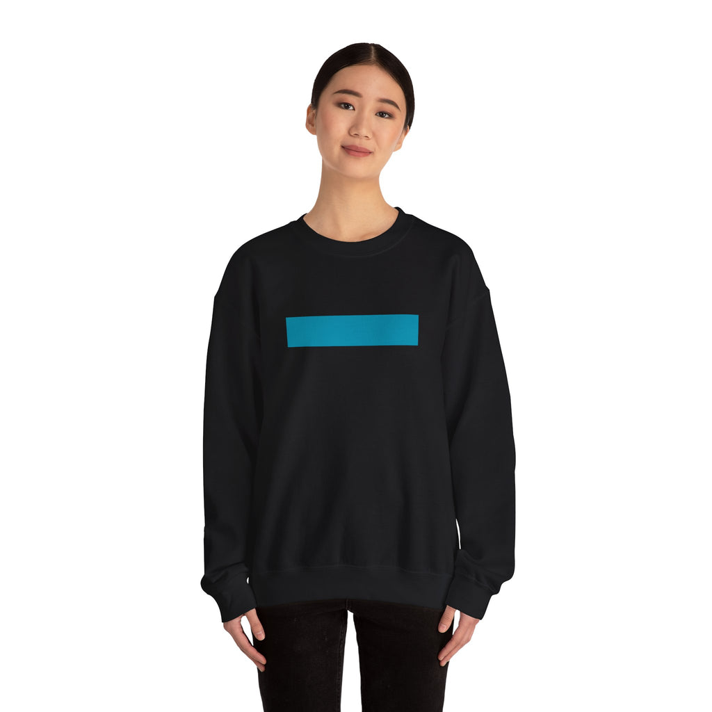 Minimal Blue Bar Crewneck Sweatshirt