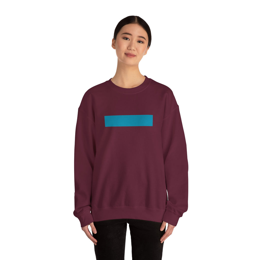 Minimal Blue Bar Crewneck Sweatshirt