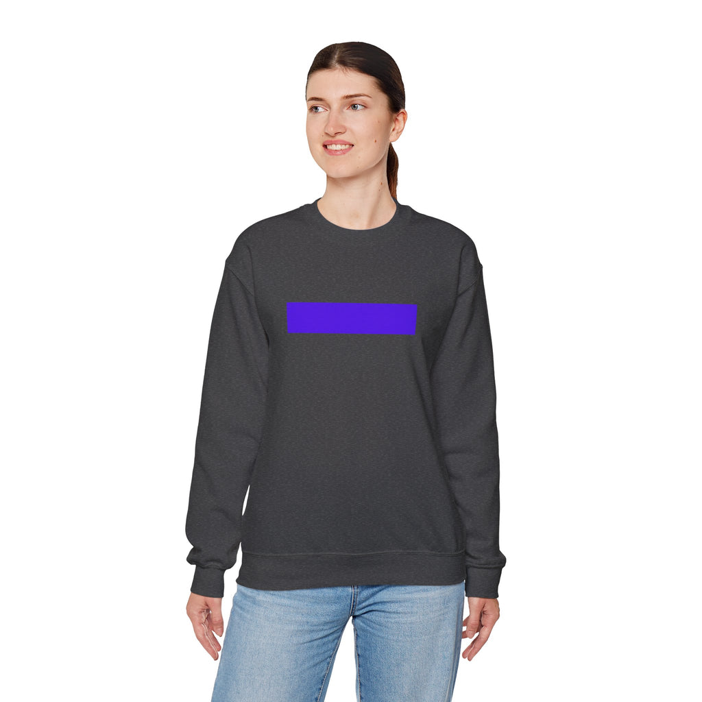 Minimal Purple Bar Crewneck Sweatshirt