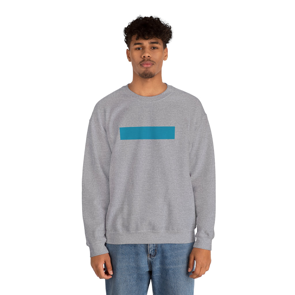 Minimal Blue Bar Crewneck Sweatshirt