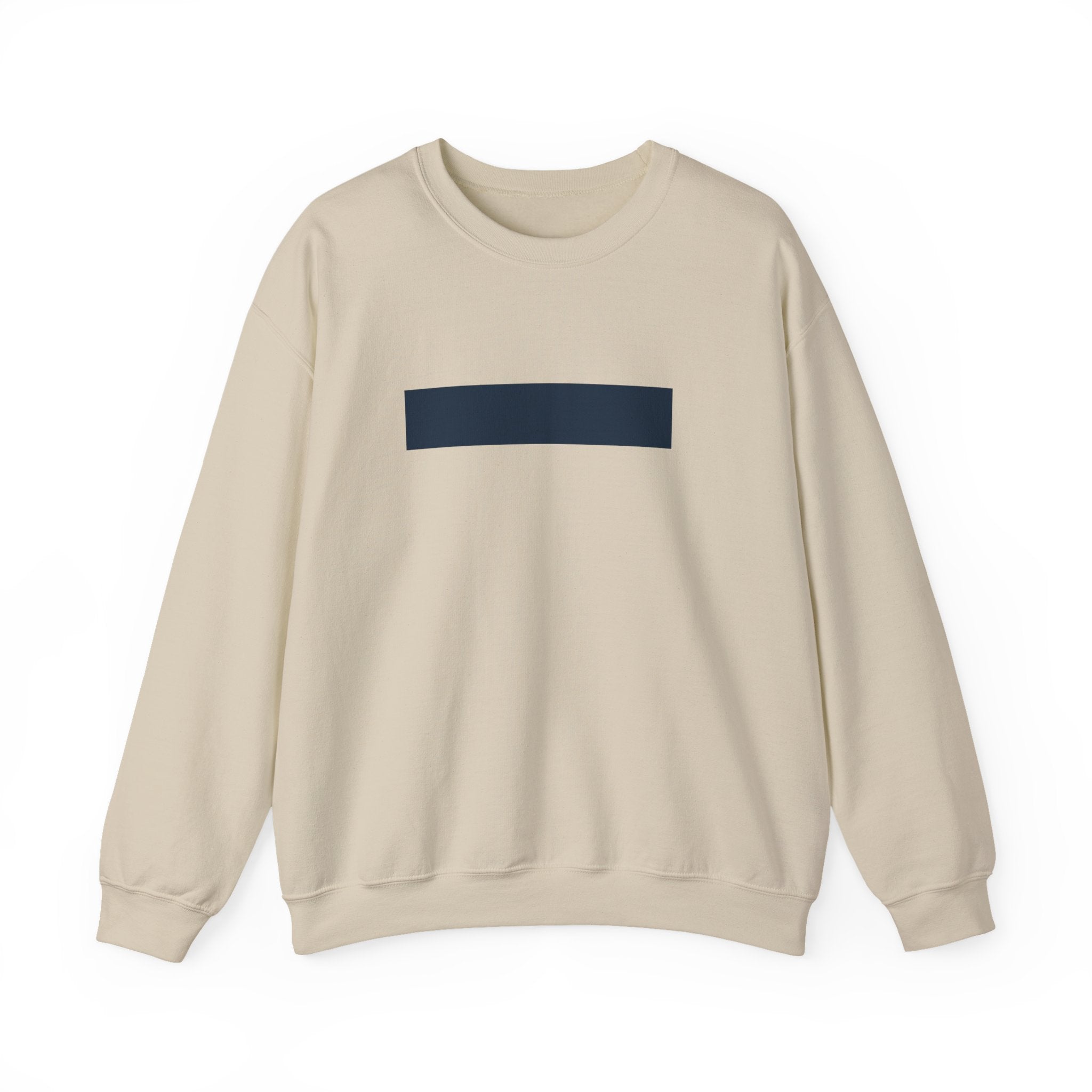 Minimalist Navy Bar Crewneck Sweatshirt