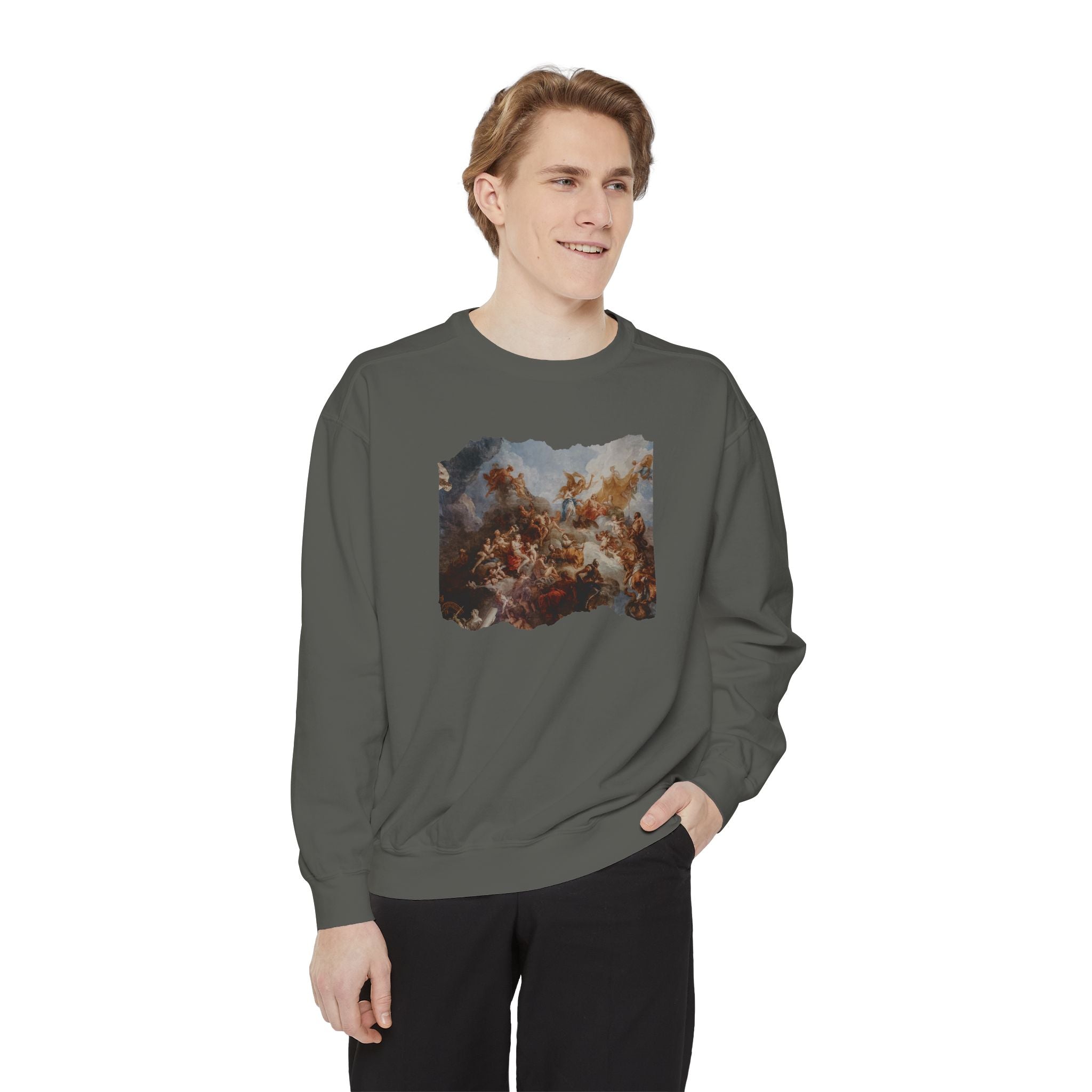 Michael Angelo's painting on top of the Palace of Versailles - Artistic Unisex Garment-Dyed Sweatshirt