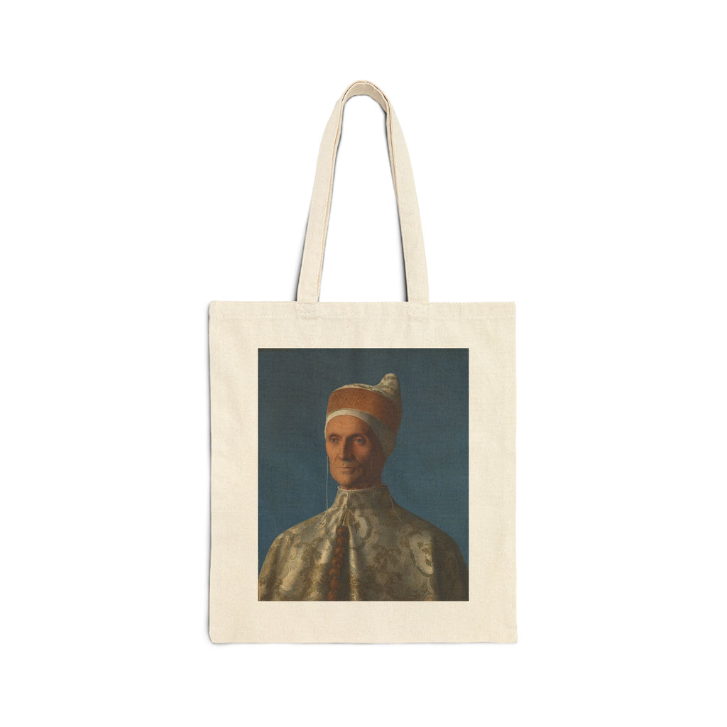 Doge Leonardo Loredan by Giovanni Bellini - Vintage Art Cotton Canvas Tote Bag