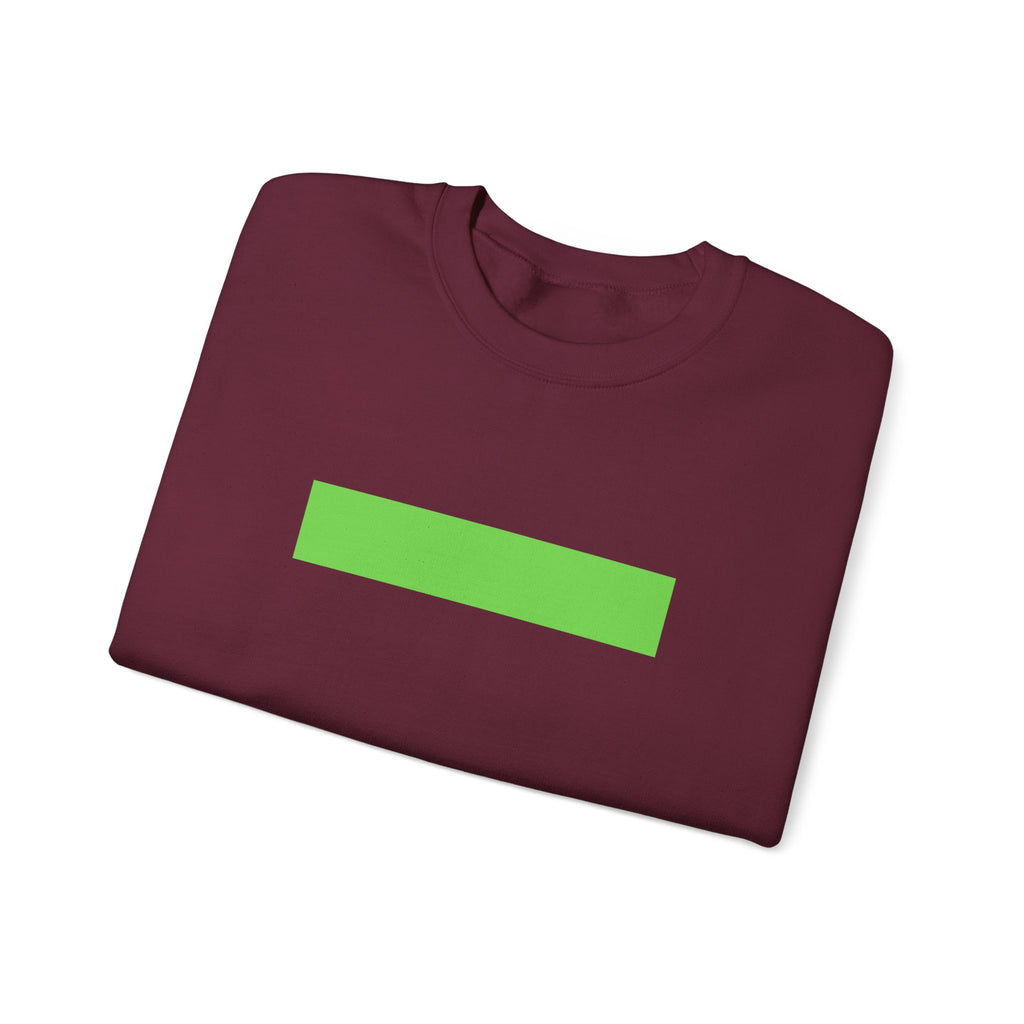 Crewneck Sweatshirt — Minimal Green Bar Graphic