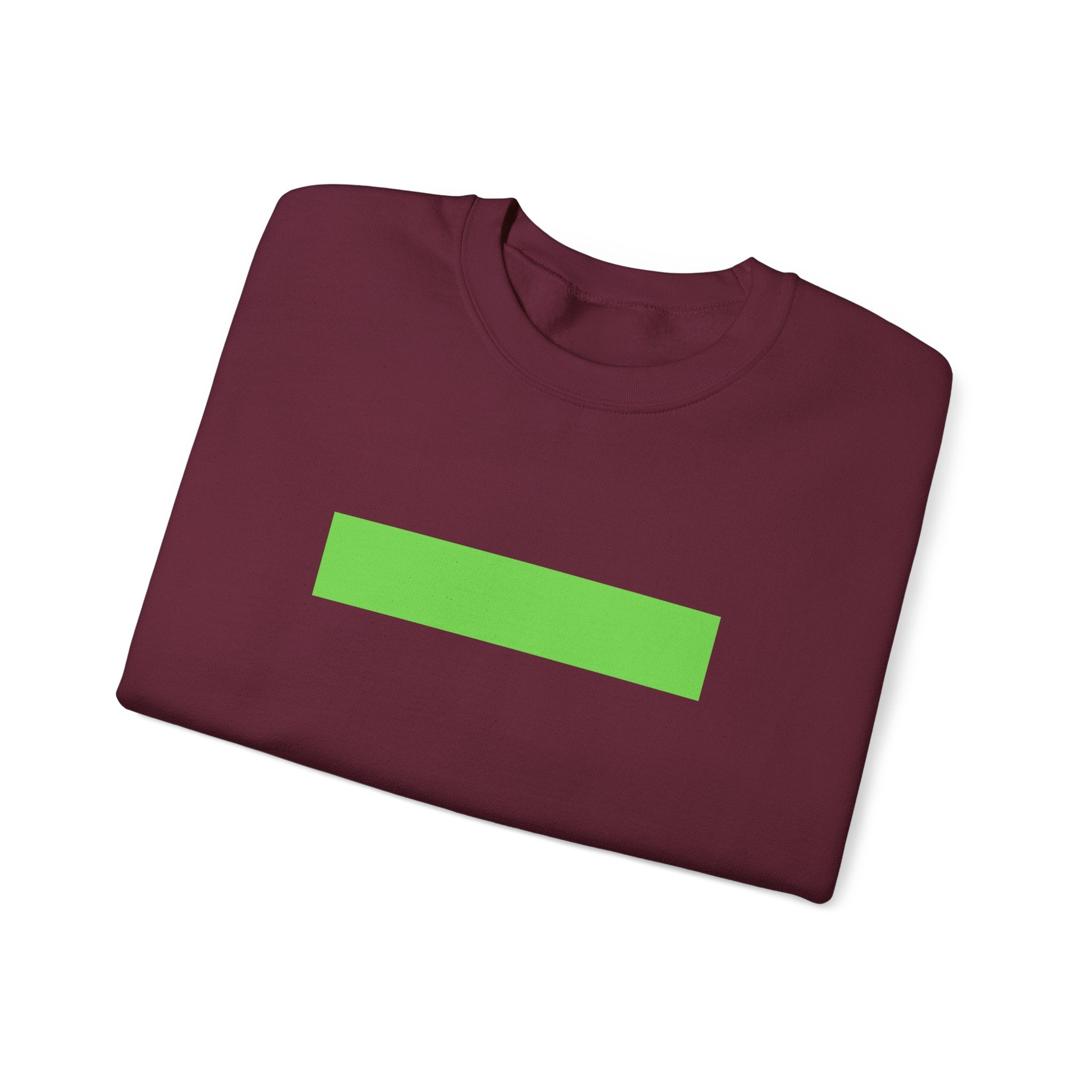 Crewneck Sweatshirt — Minimal Green Bar Graphic
