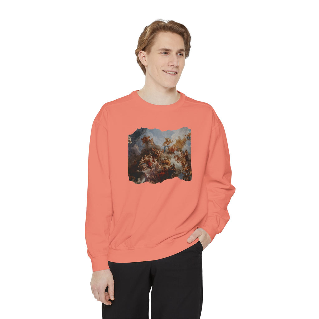Michael Angelo's painting on top of the Palace of Versailles - Artistic Unisex Garment-Dyed Sweatshirt
