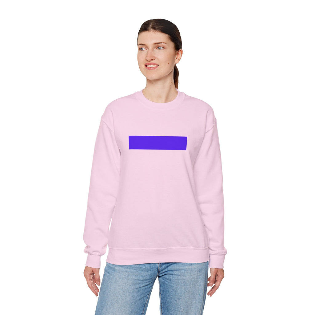 Minimal Purple Bar Crewneck Sweatshirt