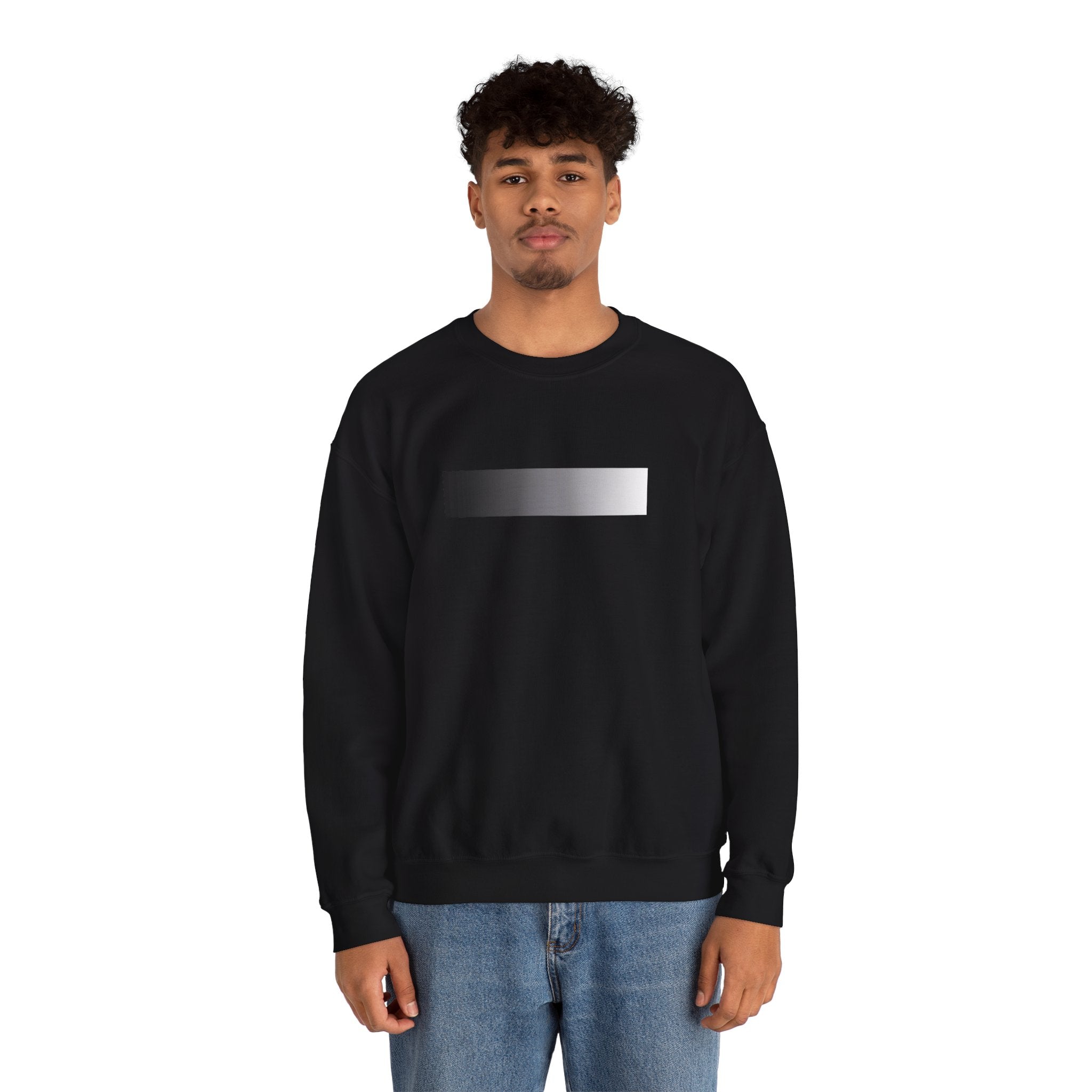 Minimal Gradient Stripe Sweatshirt — Modern Neutral Crewneck