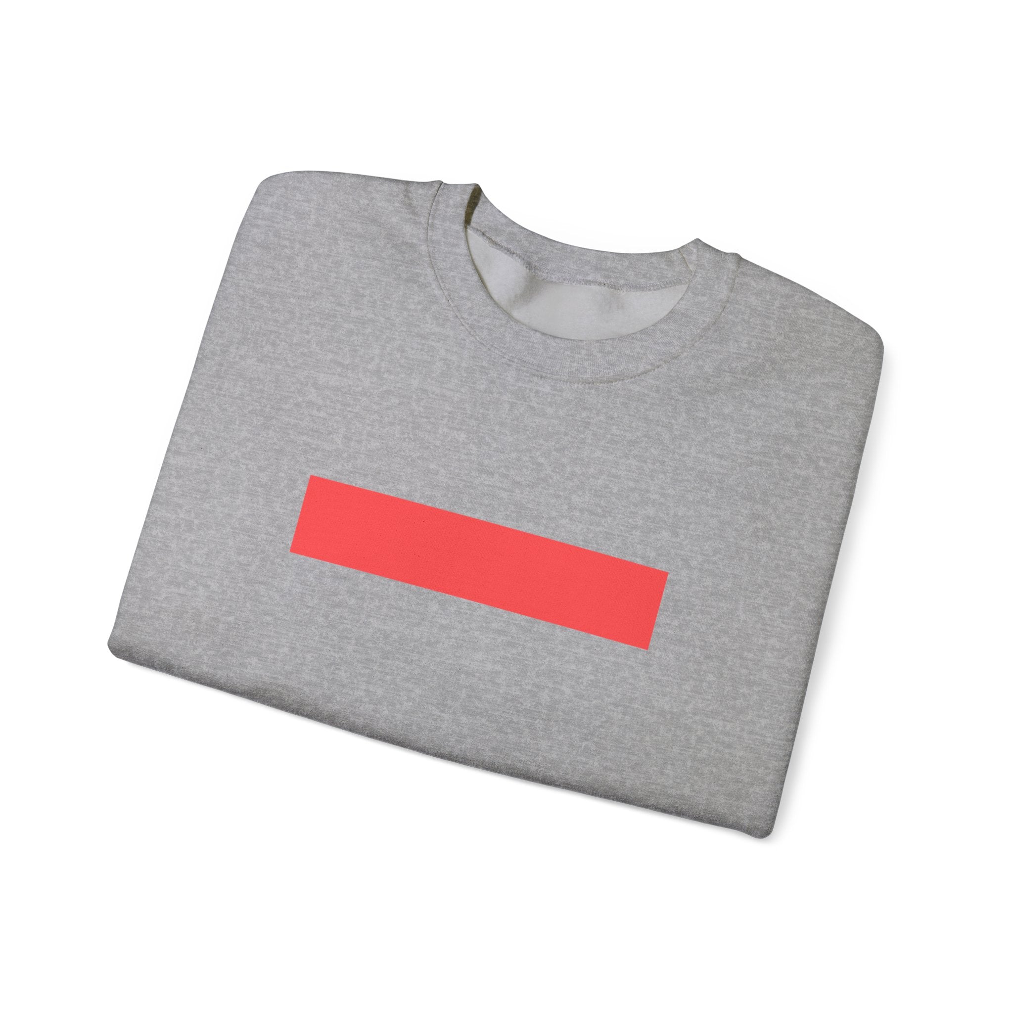 Minimal Red Bar Crewneck Sweatshirt